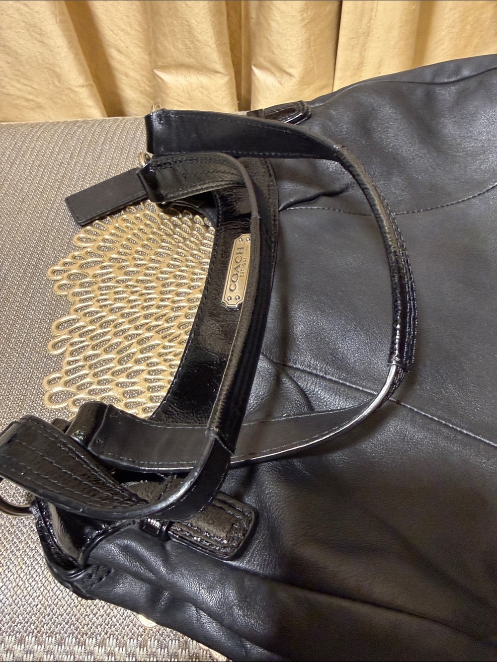 Coach Soho Black Leather Hobo Shoulder Bag | Style F19453 - Picture 15 of 15